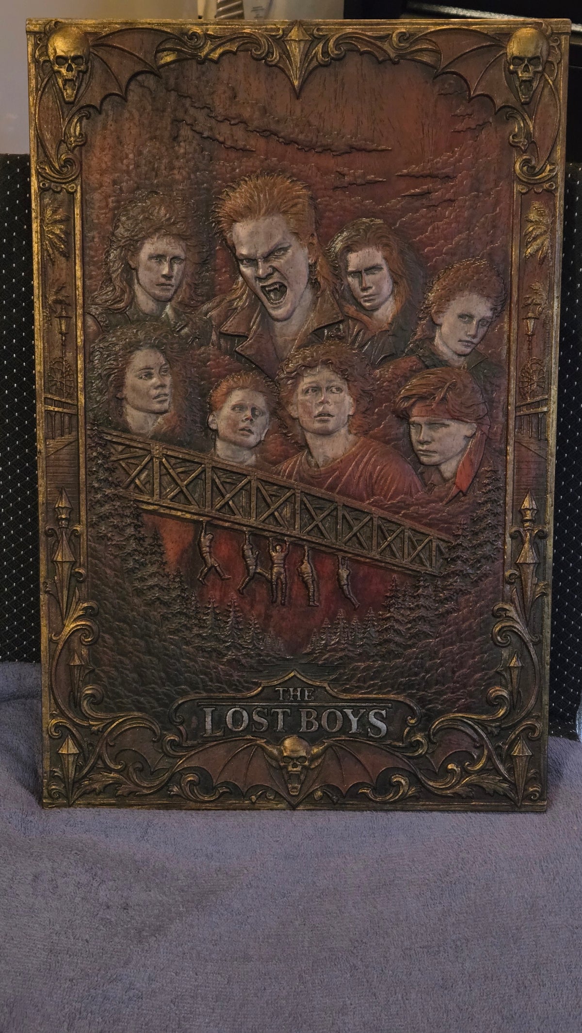 The Lost Boys – Hand-Finished Padauk Wood Bas-Relief Wall Art