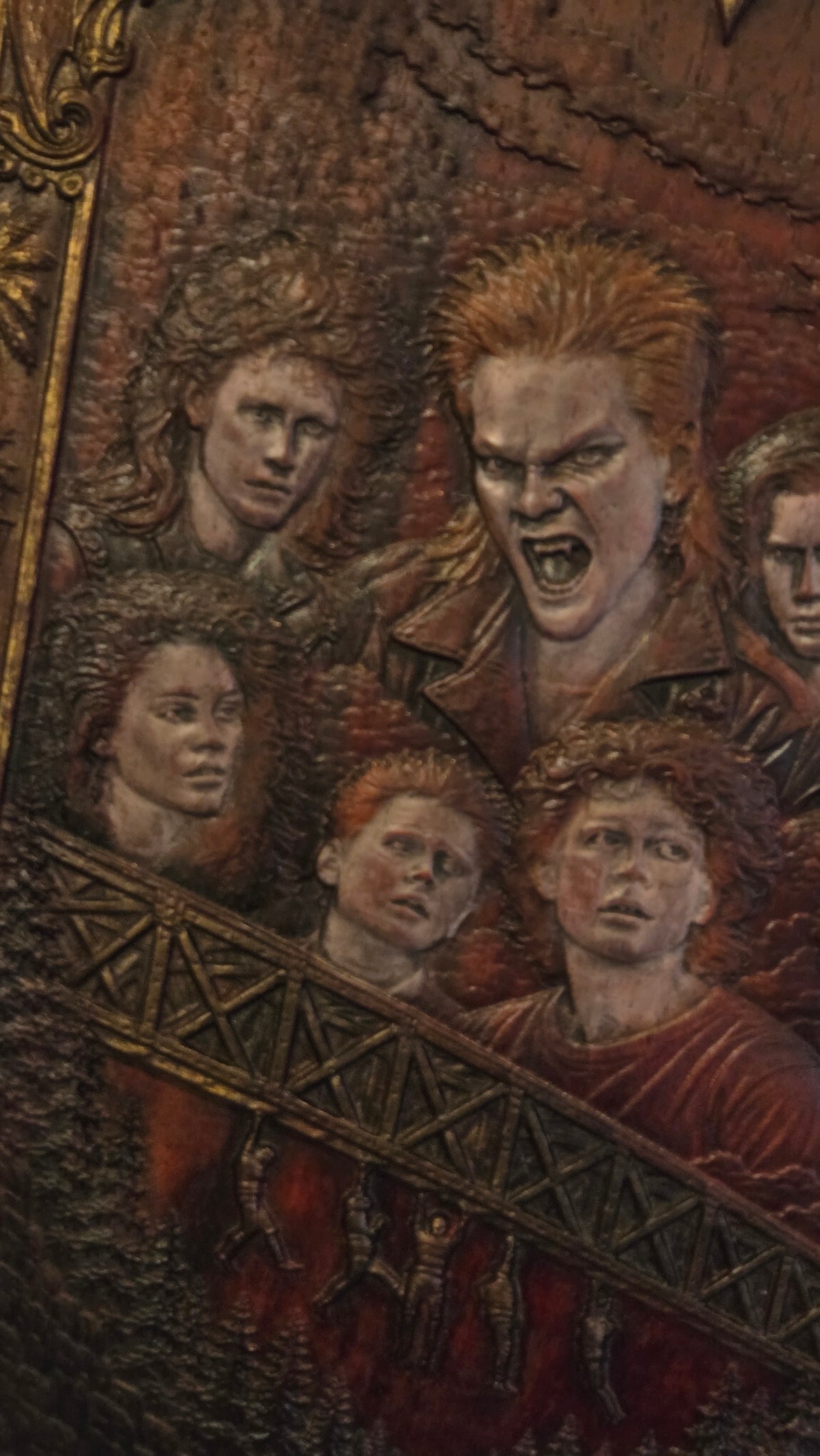 The Lost Boys – Hand-Finished Padauk Wood Bas-Relief Wall Art