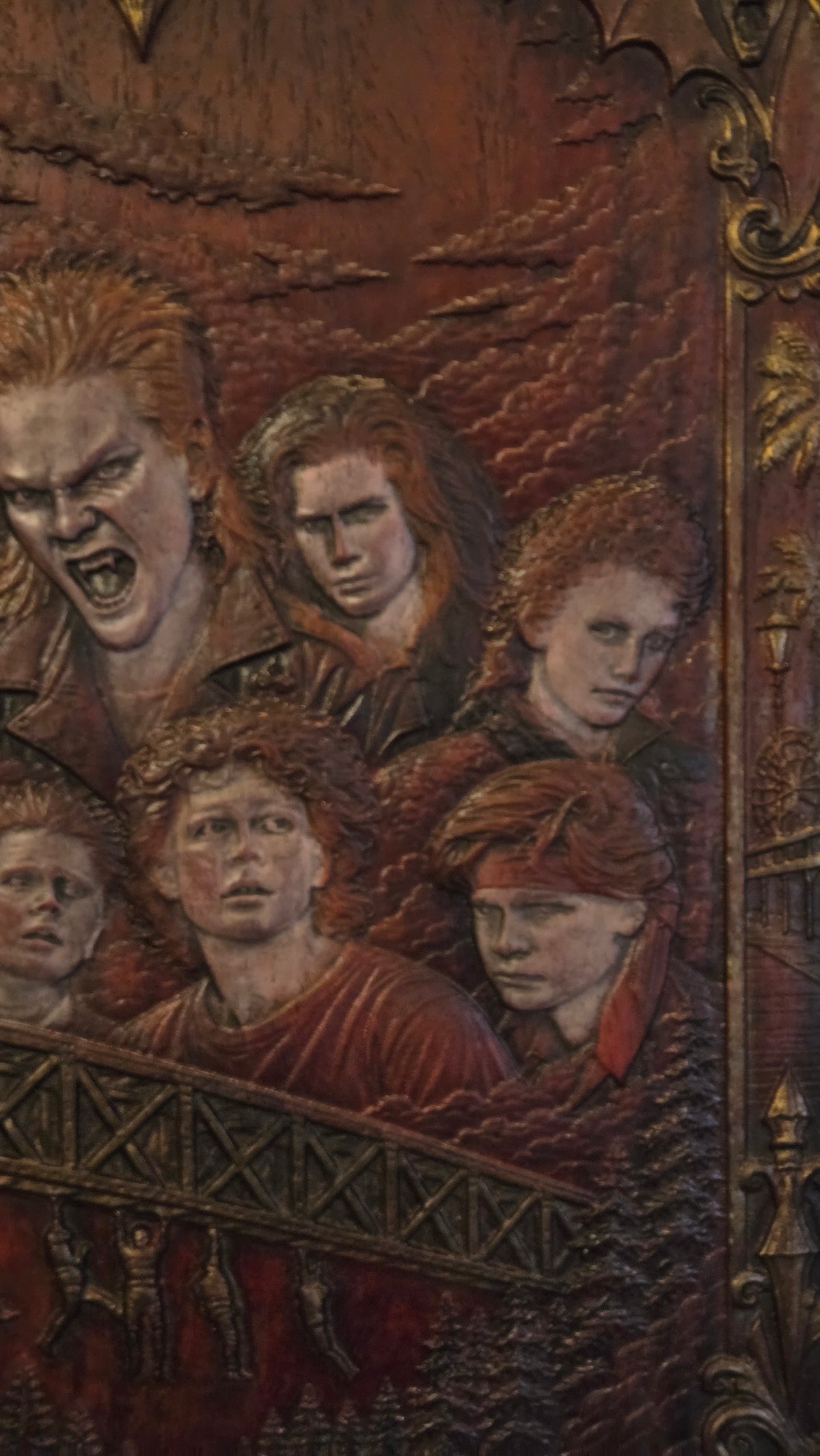 The Lost Boys – Hand-Finished Padauk Wood Bas-Relief Wall Art
