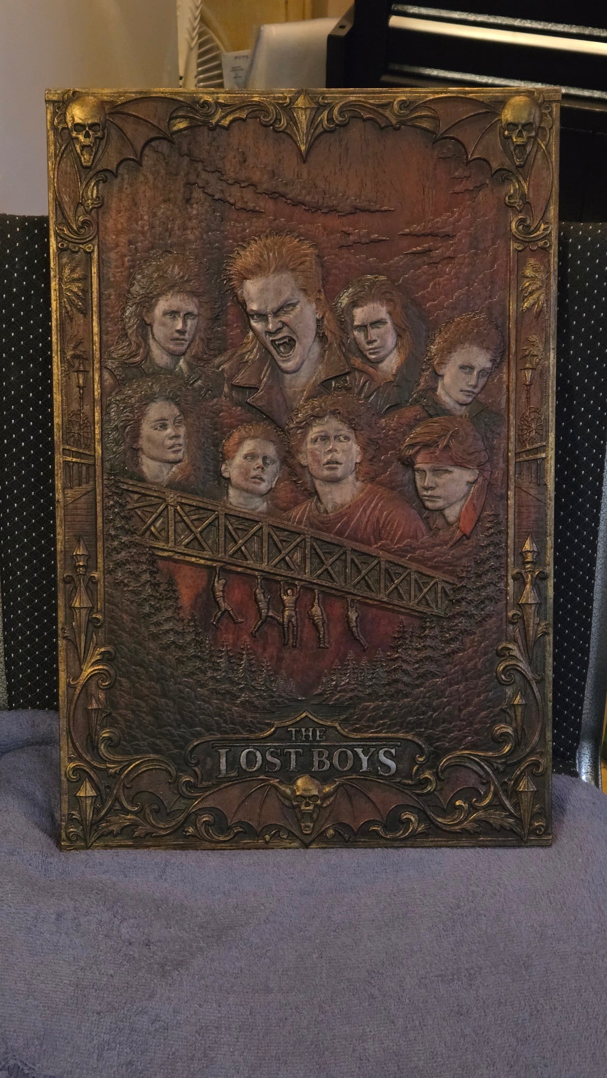 The Lost Boys – Hand-Finished Padauk Wood Bas-Relief Wall Art