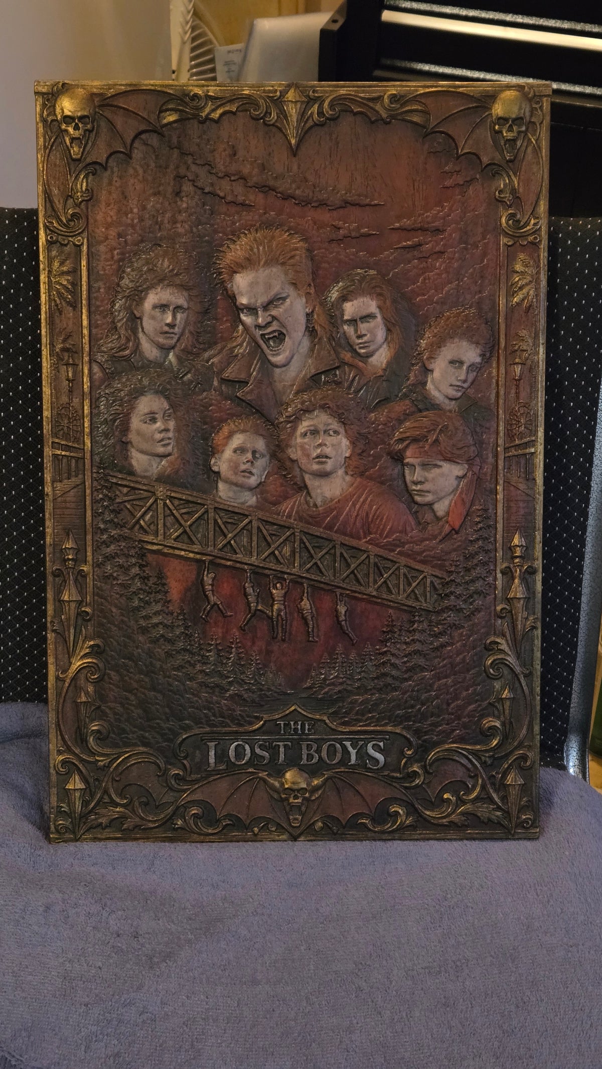 The Lost Boys – Hand-Finished Padauk Wood Bas-Relief Wall Art