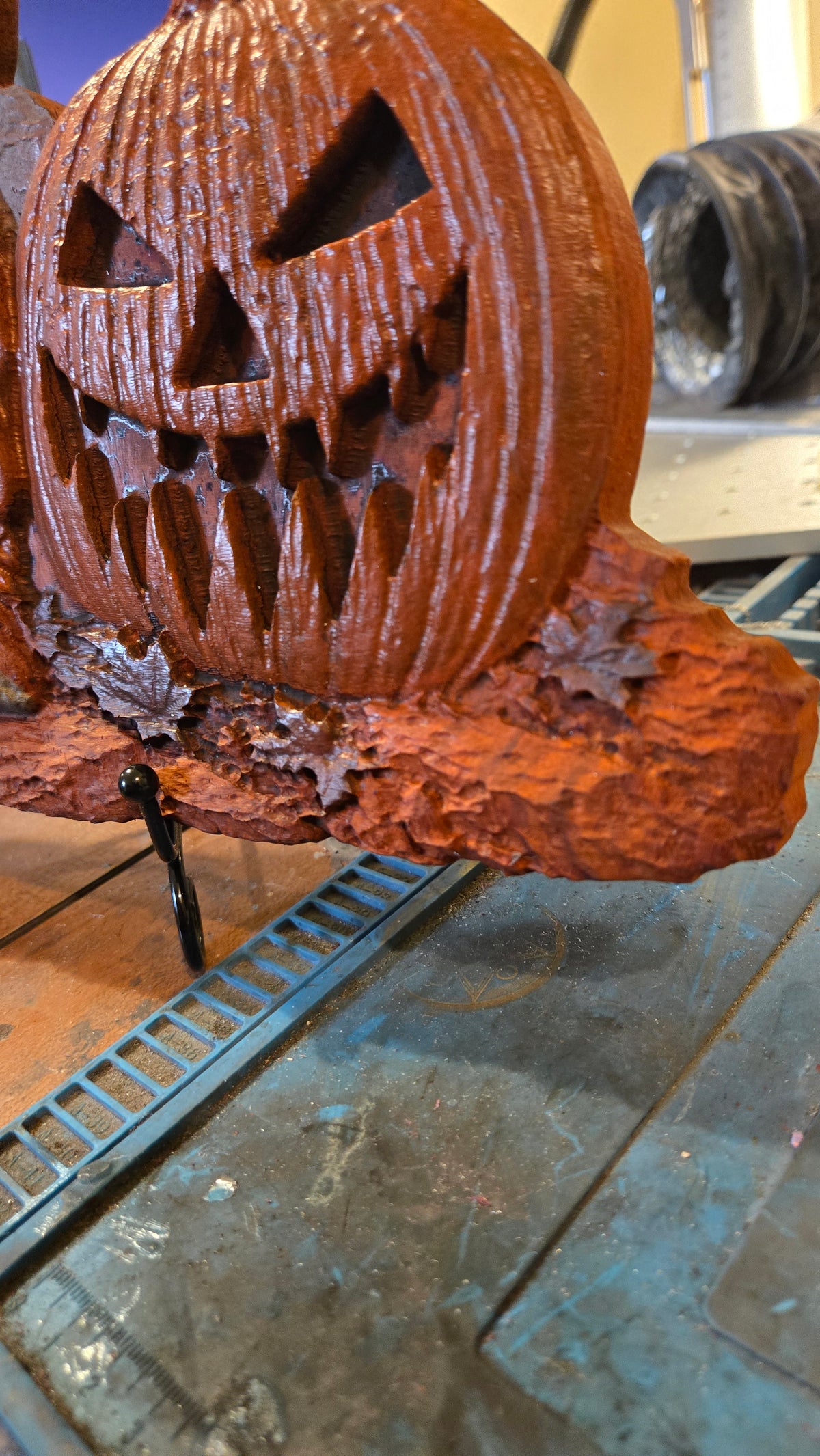 Trick 'r Treat –  Padauk Wood Bas-Relief Art Display with Stand