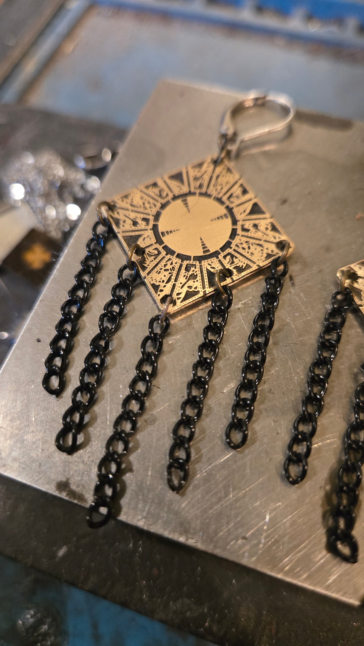 Hellraiser Lament Configuration Brass Earrings